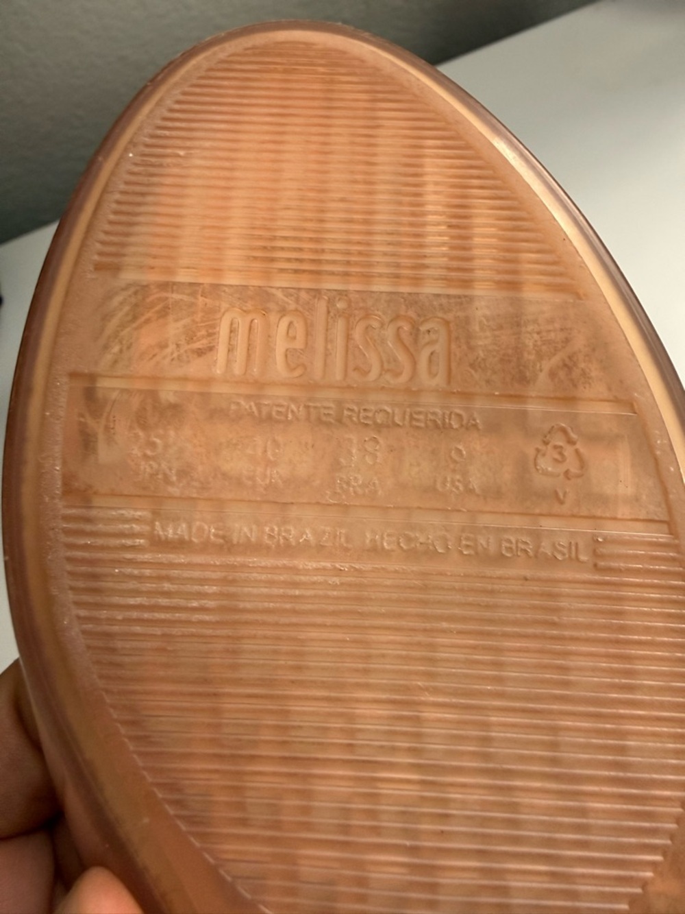 Melissa + Alexandre Herchcovitch Taupe Floral Jelly Ballet Flats - Picture 7 of 7